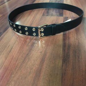 Express women’s black gold belt medium